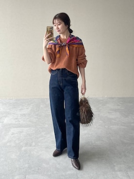 「アイテム（その他ヘアアクセサリー）」を使った、MiOさん（レディース・155cm）の秋コーディネート