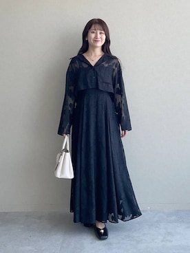 「mysty woman（ミスティウーマン）のメタルチャームバレエ　586670（バレエシューズ）」を使った、MiOさん（レディース・155cm）の夏コーディネート