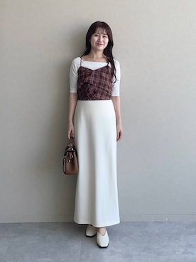 「アイテム（スリッポン）」を使った、MiOさん（レディース・155cm）の夏コーディネート