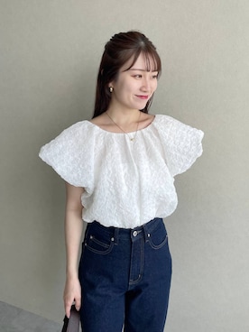 「アイテム（スリッポン）」を使った、MiOさん（レディース・155cm）の夏コーディネート