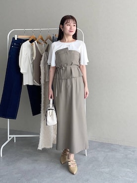 「アイテム（パンプス）」を使った、MiOさん（レディース・155cm）の夏コーディネート