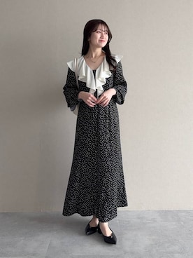 「mysty woman（ミスティウーマン）のアソートベルトパンプス 639497（パンプス、ブラック系）」を使った、MiOさん（レディース・155cm）の春コーディネート