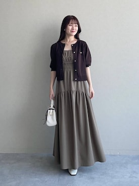 「アイテム（スリッポン）」を使った、MiOさん（レディース・155cm）の夏コーディネート