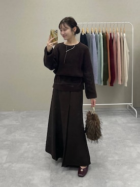「アイテム（バレエシューズ）」を使った、MiOさん（レディース・155cm）の秋コーディネート