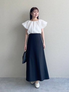 「アイテム（スリッポン）」を使った、MiOさん（レディース・155cm）の夏コーディネート