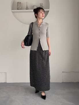 「mysty woman（ミスティウーマン）のアイテム（スカート）」を使った、MiOさん（レディース・155cm）の春コーディネート