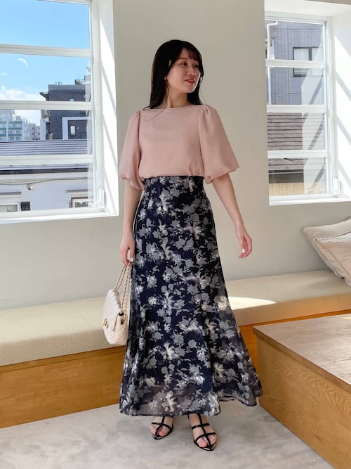 NORMA KAMALI 花柄 スカート NORMA KAMALIの花柄スカート 左右ポケット付き - メルカリ