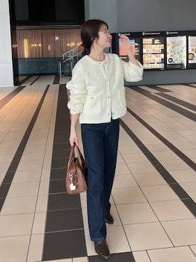 「アイテム（キーホルダー、ベージュ系）」を使った、MiOさん（レディース・155cm）の秋コーディネート