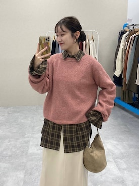 「アイテム（バレエシューズ）」を使った、MiOさん（レディース・155cm）の秋コーディネート