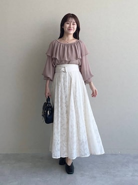 「アイテム（スリッポン）」を使った、MiOさん（レディース・155cm）の夏コーディネート