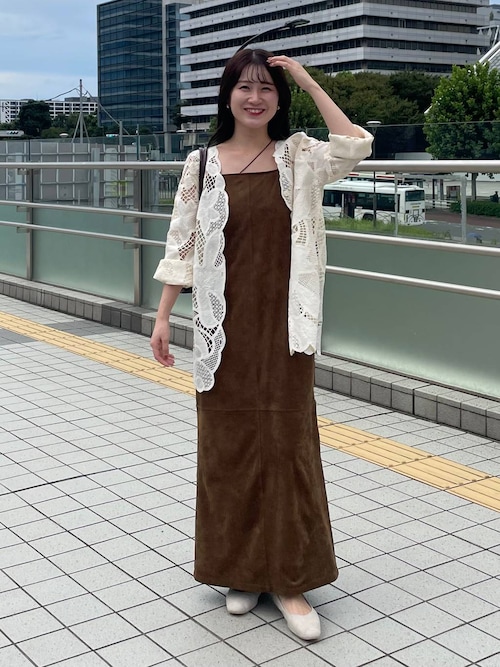 パッチワークレースシャツカーディガン 581471