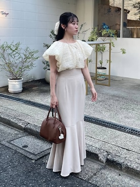 「アイテム（キーホルダー）」を使った、MiOさん（レディース・155cm）の夏コーディネート
