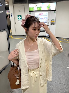 「アイテム（キーホルダー）」を使った、MiOさん（レディース・155cm）の夏コーディネート