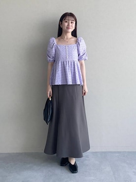 「アイテム（スリッポン）」を使った、MiOさん（レディース・155cm）の夏コーディネート