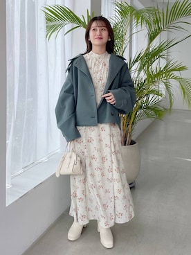 「mysty woman（ミスティウーマン）のアイテム（その他アウター）」を使った、MiOさん（レディース・155cm）の秋コーディネート