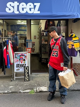 「アイテム（帽子）」を使った、s0325さん（メンズ・170cm）の冬コーディネート