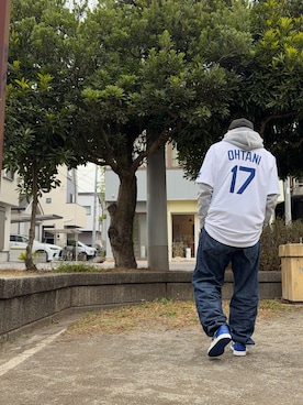 「アイテム（パーカー）」を使った、s0325さん（メンズ・170cm）の冬コーディネート