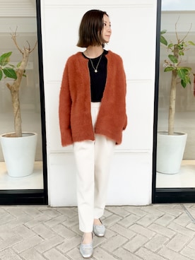「フェザー」｜「アイテム（バレエシューズ）」を使った、Takemotoさん（レディース・156cm）の秋コーディネート