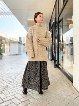 「NOMINE（ノミネ）のアイテム」を使った、Takemotoさん（レディース・155cm）の秋コーディネート