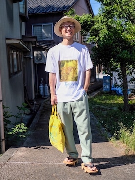 「下駄」｜4416さん（メンズ・171cm）の夏コーディネート