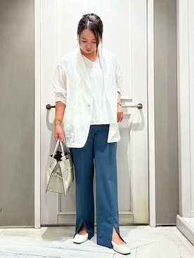 「スリット」｜「アイテム（アクセサリー）」を使った、terunumaさん（レディース・150cm）の夏コーディネート