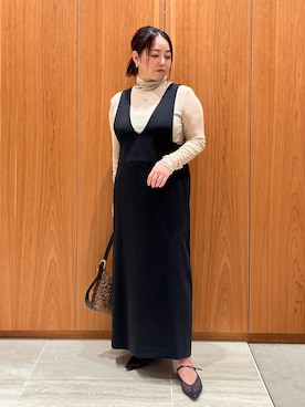 「qualite（カリテ）のアイテム（ワンピース）」を使った、terunumaさん（レディース・150cm）の秋コーディネート