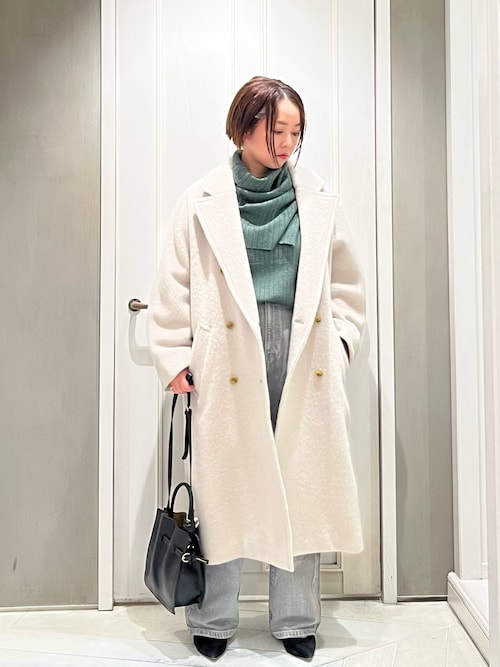 セール】モヘアシャギーダブルロングコート（チェスターコート