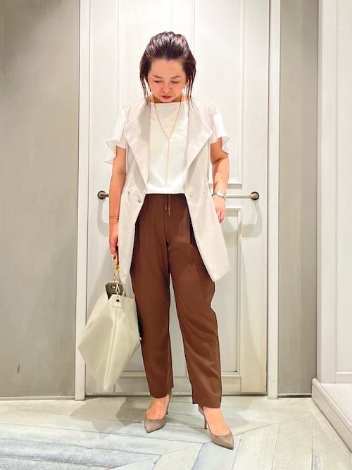 セール】【セットアップ対応】バックサテンジョーゼットパンツ