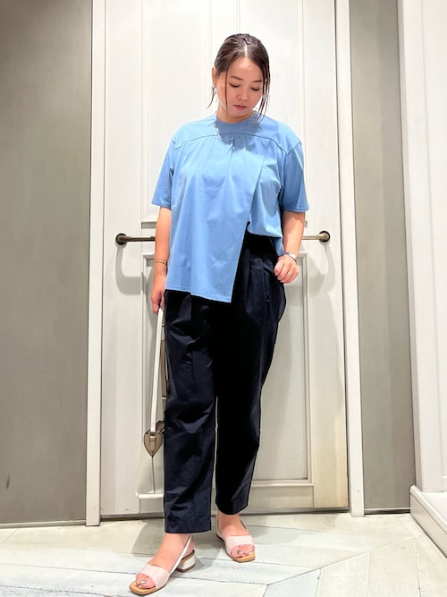 アシメフロントカットソー qualite tシャツ アシメフロントカットソー レディース