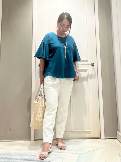 qualite / カリテ 2WAYストレッチタックブラウス qualite ブラウス シャツ 2WAYストレッチタックブラウス