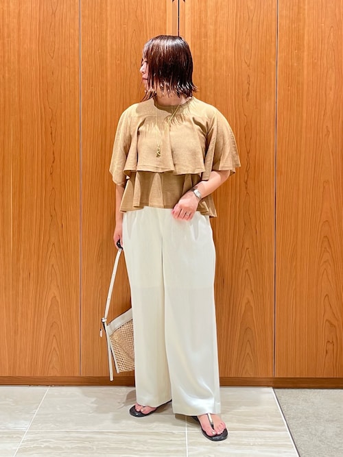 新色追加！】シャイニーフレアニット/オフィスカジュアル/夏服/サマー