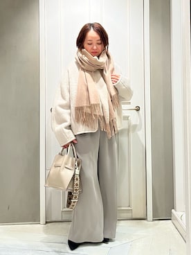 「qualite（カリテ）のアイテム（ノーカラーコート）」を使った、terunumaさん（レディース・150cm）の秋コーディネート