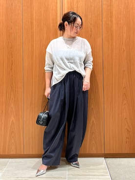 「アイテム（ニット/セーター、シルバー系）」を使った、terunumaさん（レディース・150cm）の秋コーディネート