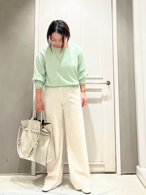 qualite（カリテ） パンツ シャンブレーベルベットレギンスパンツ