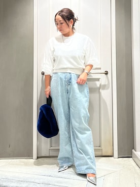 「袖ボリューム」｜「アイテム（パンツ）」を使った、terunumaさん（レディース・150cm）の秋コーディネート