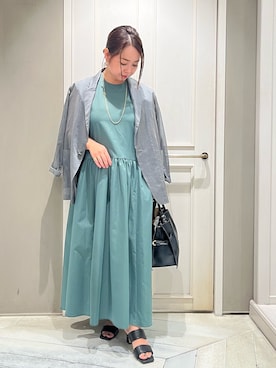 「qualite（カリテ）のアイテム（ワンピース）」を使った、terunumaさん（レディース・150cm）の夏コーディネート
