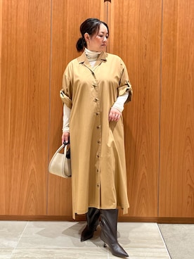 「qualite（カリテ）のアイテム（ワンピース）」を使った、terunumaさん（レディース・150cm）の秋コーディネート