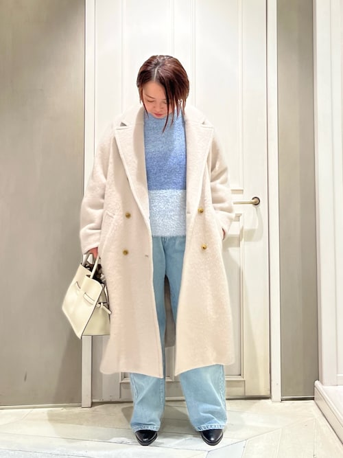 極美品✨カリテ／エリック×コラボ モヘアシャギーダブルロングコート36 モヘアシャギーダブルロングコート｜OUTLET / アウトレット