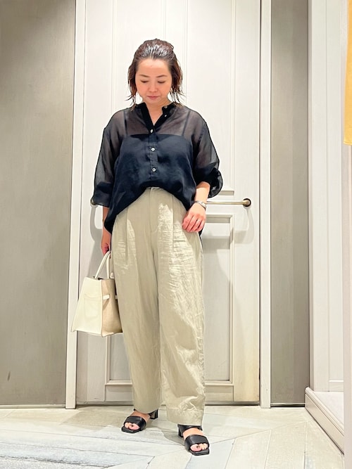 qualite（カリテ） パンツ フィブリルポプリンドロストパンツ