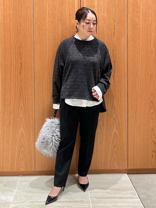 セール】【大人のスウェット】ラメスウェットプルオーバー/秋服/冬服