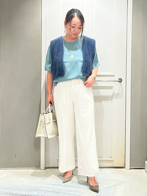 tシャツ 「きちんと見えする、大人のTシャツ」ストレッチデシンTブラウス/オフィスカジュアル/夏服 レディース セール】【きちんと見えする、大人のTシャツ】ストレッチデシンT