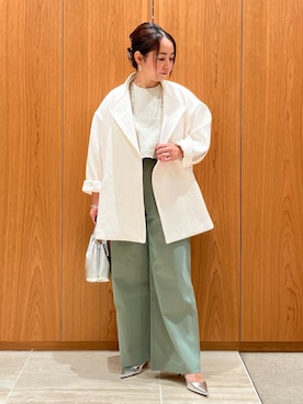 「春カラー」｜「アイテム（トレンチコート）」を使った、terunumaさん（レディース・150cm）の冬コーディネート