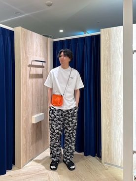 「GLOSTER（グロスター）のアイテム（トップス）」を使った、ふなさん（メンズ・178cm）の夏コーディネート