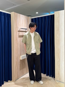 「GLOSTER（グロスター）のアイテム（トップス）」を使った、ふなさん（メンズ・178cm）の夏コーディネート