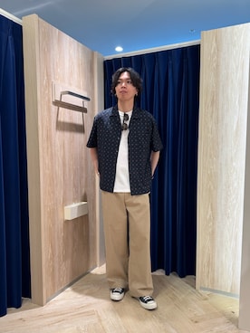 「GLOSTER（グロスター）のアイテム」を使った、ふなさん（メンズ・178cm）の春コーディネート