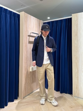 「halo commodity（ハロ　コモディティー）のアイテム（帽子）」を使った、ふなさん（メンズ・178cm）の春コーディネート