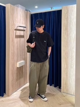 「PACKING（パッキング）のアイテム」を使った、ふなさん（メンズ・178cm）の夏コーディネート