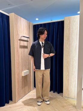 「GLOSTER（グロスター）のアイテム」を使った、ふなさん（メンズ・178cm）の春コーディネート