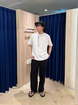 「アイテム（帽子）」を使った、ふなさん（メンズ・178cm・30代）の夏コーディネート