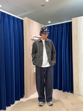 「GLOSTER（グロスター）のアイテム」を使った、ふなさん（メンズ・178cm）の冬コーディネート